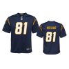 youth chargers mike williams alternate game navy jersey