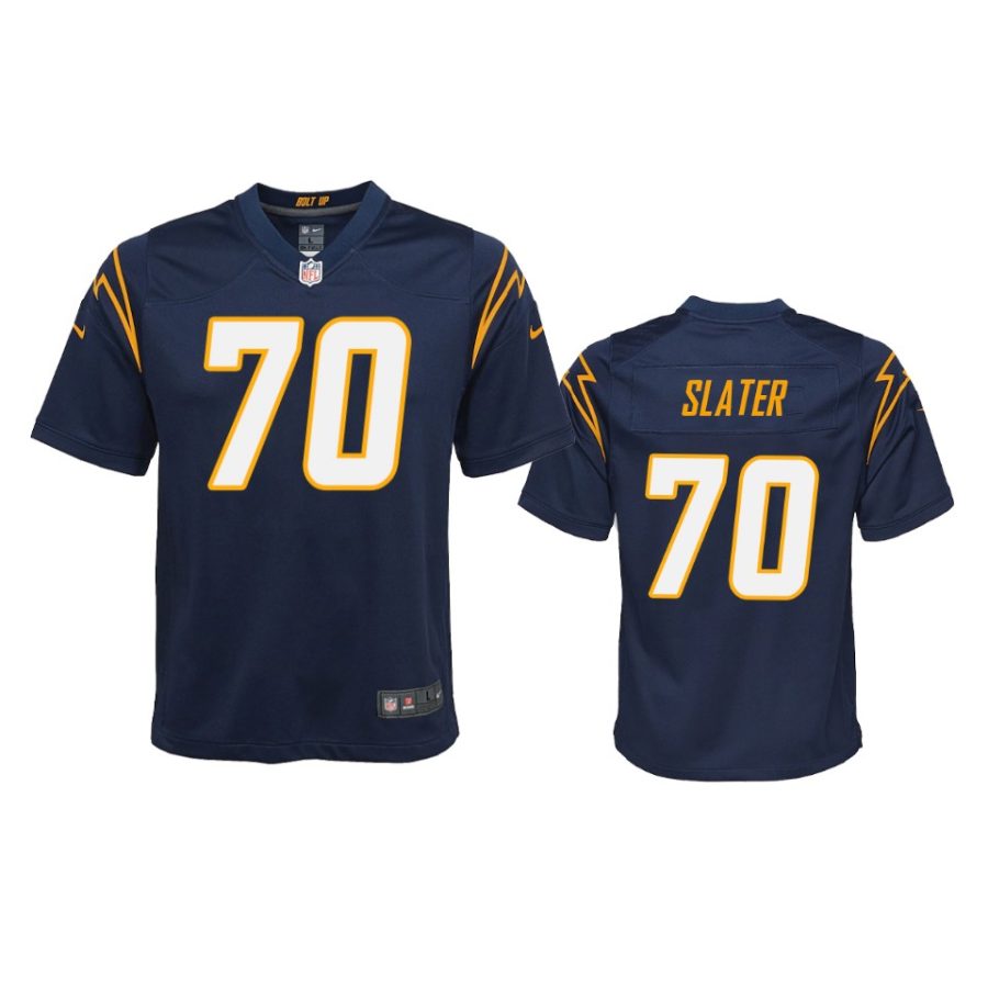 youth chargers rashawn slater alternate game navy jersey