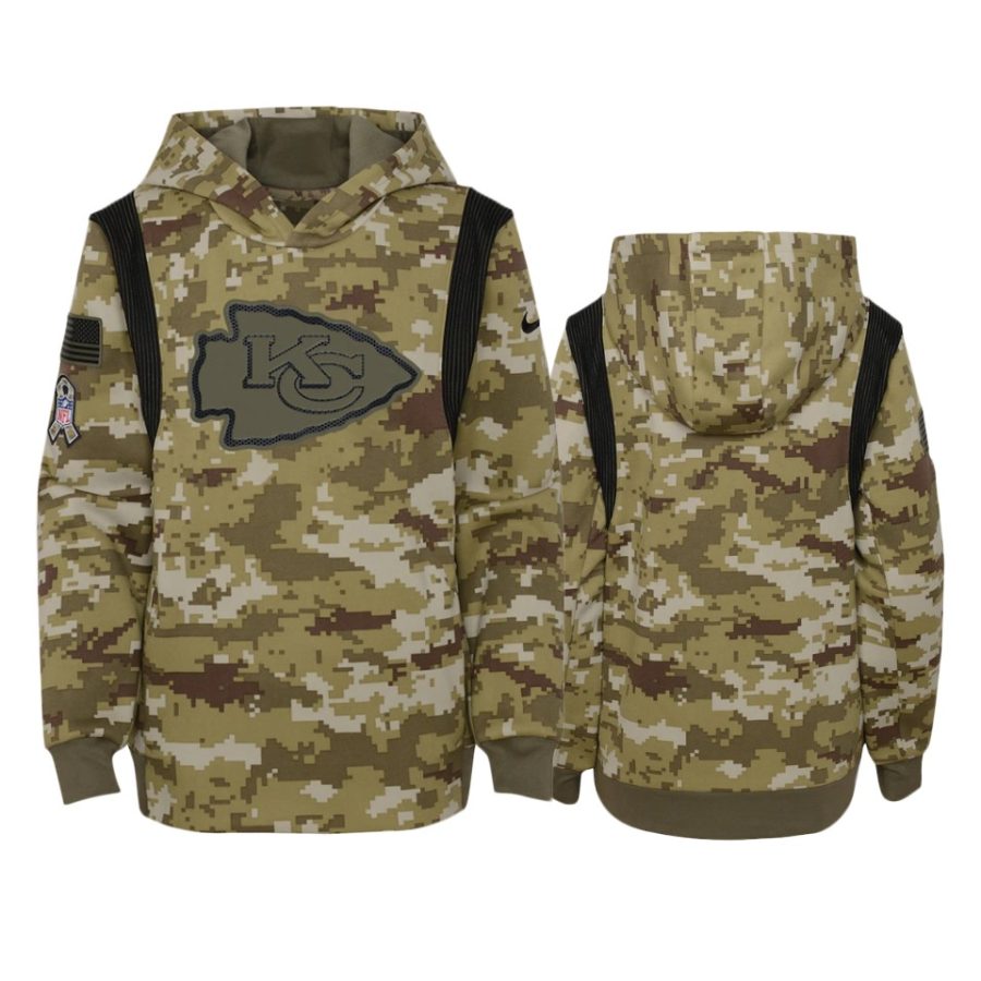 youth chiefs olive 2021 salute to service hoodie