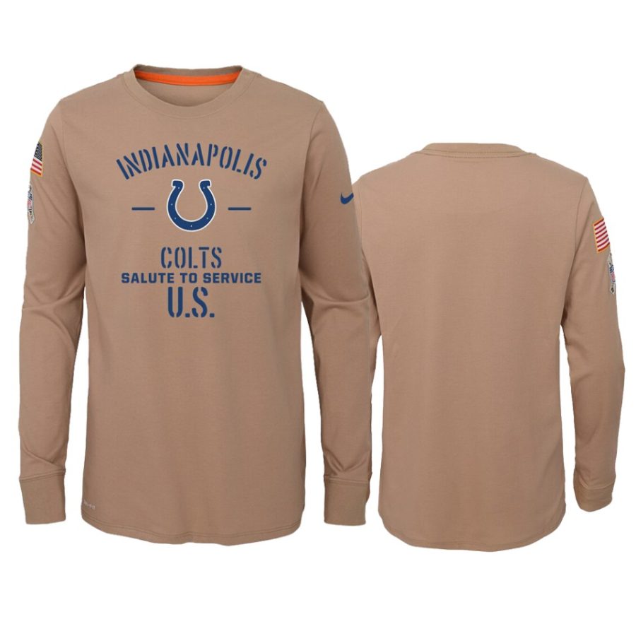 youth colts khaki performance 2019 salute to service jersey