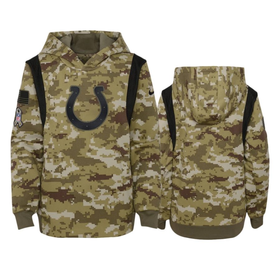 youth colts olive 2021 salute to service hoodie