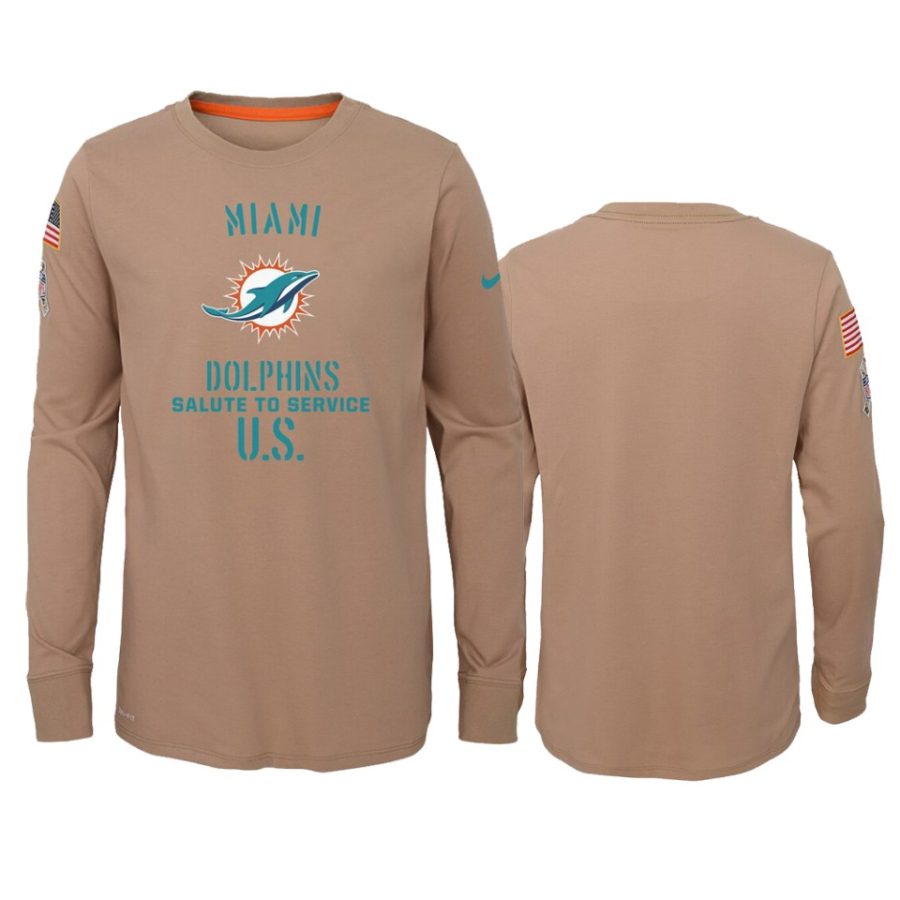 youth dolphins khaki performance 2019 salute to service jersey