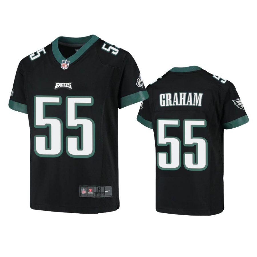 youth eagles brandon graham game black jersey