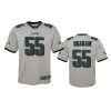 youth eagles brandon graham silver inverted game jersey