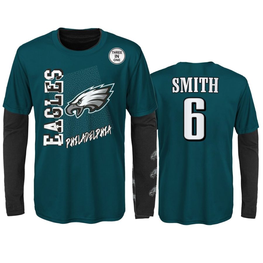 youth eagles devonta smith green black combo set t shirt