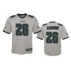 youth eagles miles sanders silver inverted game jersey