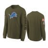 youth lions olive team logo long sleeve 2022 salute to service jersey