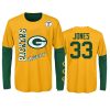 youth packers aaron jones gold green combo set t shirt