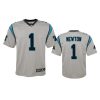 youth panthers cam newton silver inverted game jersey