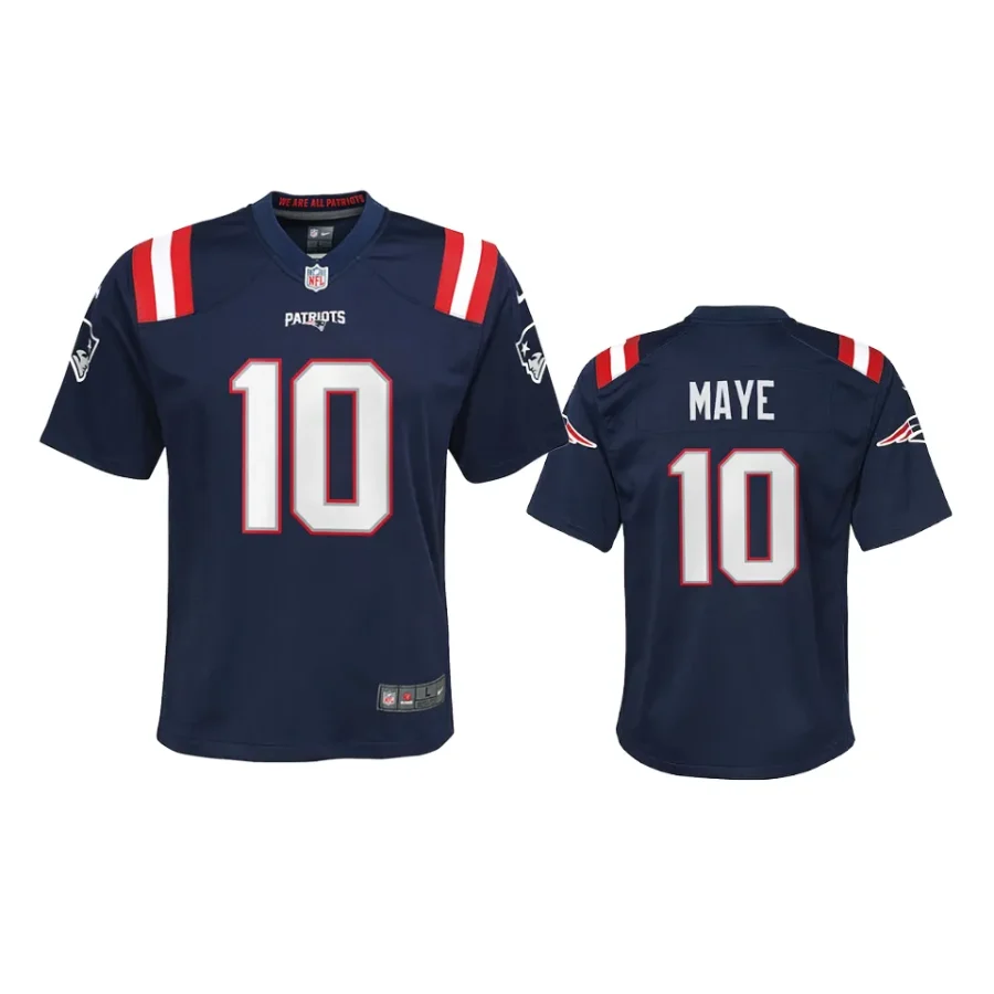 youth patriots drake maye navy 2024 nfl draft jersey