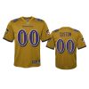 youth ravens custom gold inverted game jersey