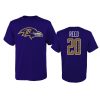 youth ravens ed reed purple distressed current logo t shirt