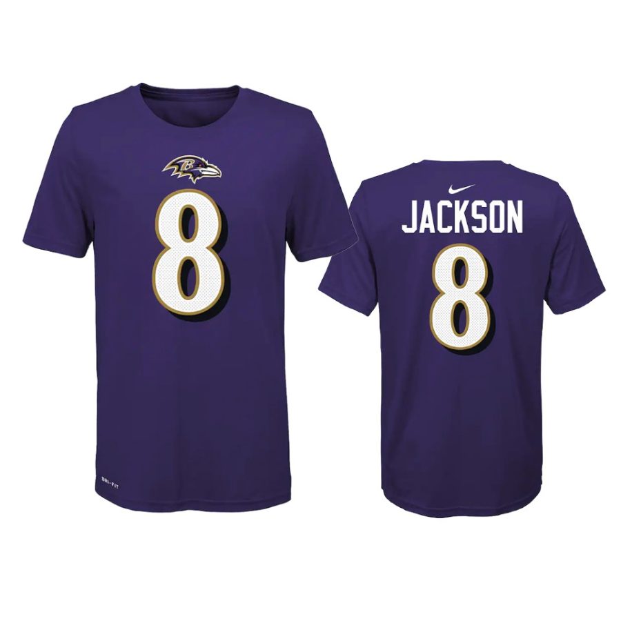 youth ravens lamar jackson purple t shirt