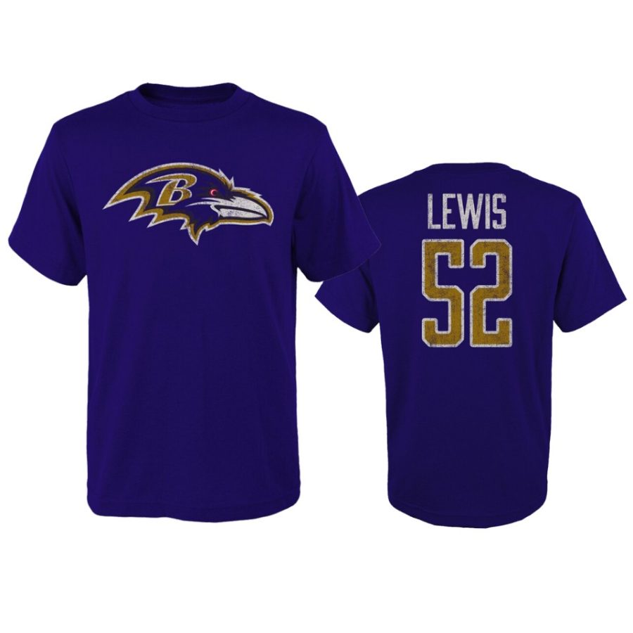 youth ravens ray lewis purple distressed current logo t shirt