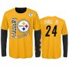 youth steelers benny snell jr. gold black combo set t shirt