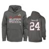 youth tampa bay buccaneers carlton davis charcoal super bowl lv champions trophy hoodie