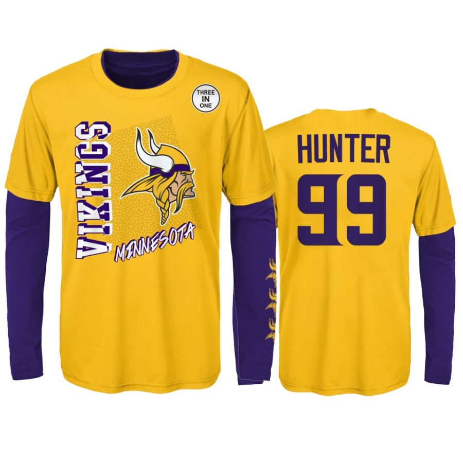 youth vikings danielle hunter gold purple combo set t shirt