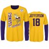 youth vikings justin jefferson gold purple combo set t shirt