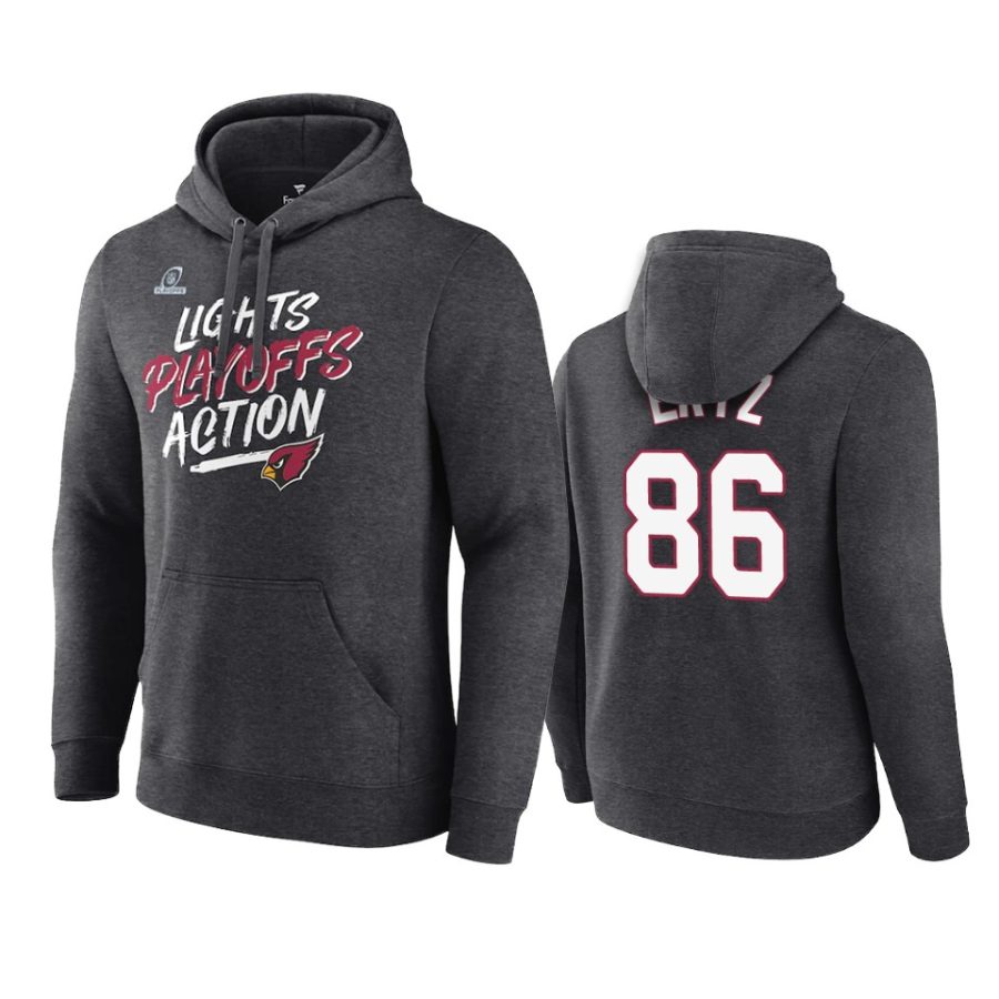 zach ertz cardinals charcoal 2021 nfl playoffs hoodie